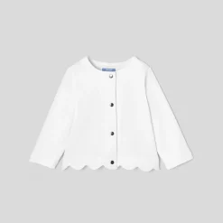 Cardigan bébé fille en molleton - blanc jacadi
