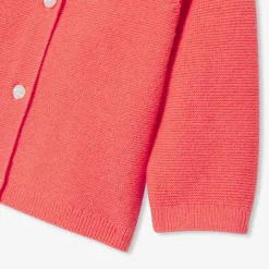 Cardigan bébé fille en point mousse
