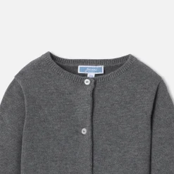 Cardigan bébé fille en tricot - gris anthracite jacadi