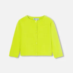 Cardigan bébé fille en tricot - pistache