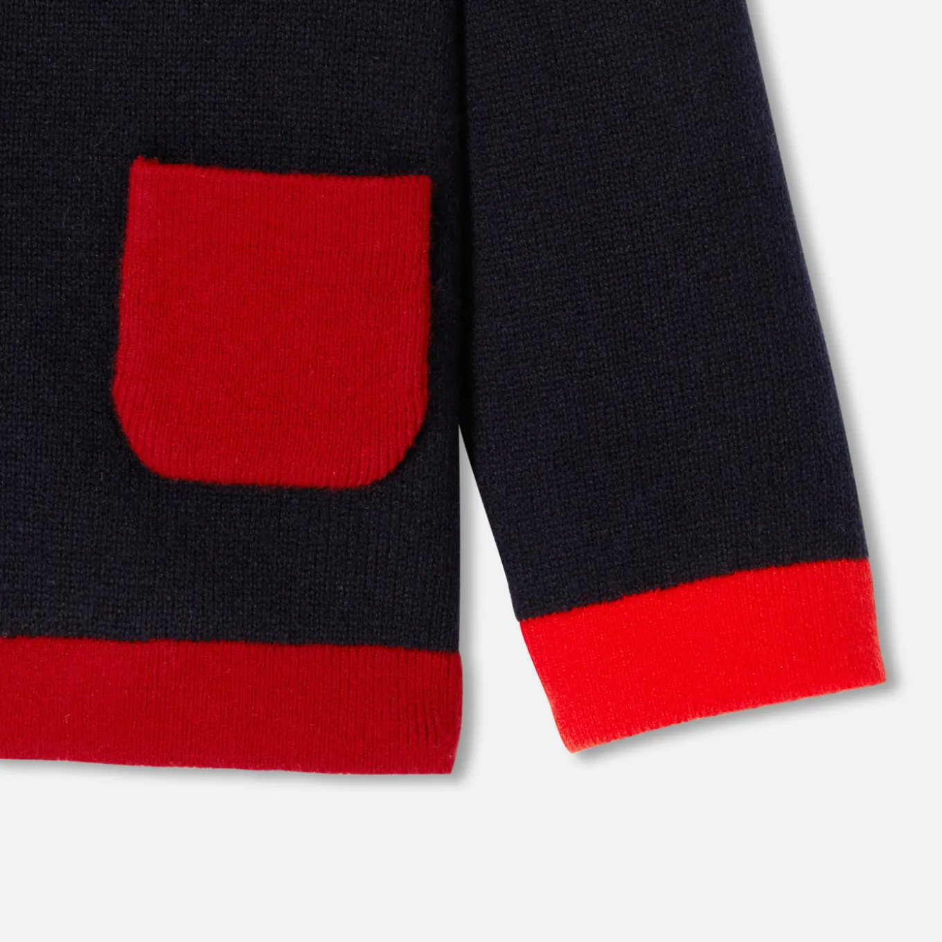 Cardigan bébé garçon - marine/rouge