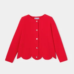 Cardigan en molleton enfant fille - rouge jacadi