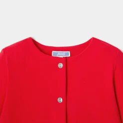 Cardigan en molleton enfant fille - rouge jacadi