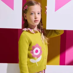 Cardigan enfant fille - cumin