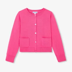 Cardigan enfant fille - fuschia clair