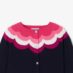 Cardigan enfant fille - marine/multicolore