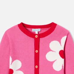 Cardigan enfant fille - rose/multicolore