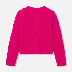 Cardigan enfant fille - rose grenadine