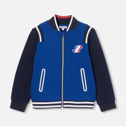 Cardigan esprit Teddy enfant garçon - bleu fonce