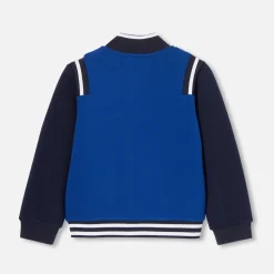 Cardigan esprit Teddy enfant garçon - bleu fonce
