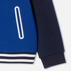 Cardigan esprit Teddy enfant garçon - bleu fonce