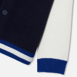 Cardigan Teddy bébé garçon - marine/blanc