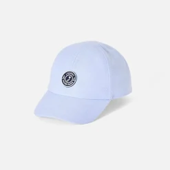 Casquette bébé en Oxford - bleu/blanc