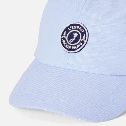 Casquette bébé en Oxford - bleu/blanc