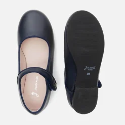 Charles IX enfant fille en cuir lisse - marine jacadi