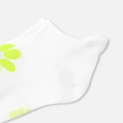 Chaussettes basses enfant fille - blanc/vert