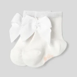 Chaussettes bébé fille à nœud - blanc jacadi