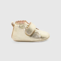 Chaussons bébé fille - or