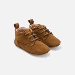 Chaussons bébé garçon en cuir - naturel