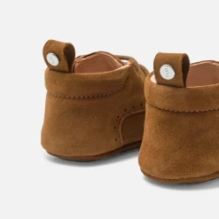 Chaussons bébé garçon en cuir - naturel