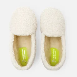 Chaussons en sherpa enfant fille - ecru/beige