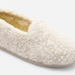 Chaussons en sherpa enfant fille - ecru/beige