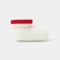 Chaussons Love Maille Collection Solidaire - blanc/rouge