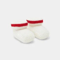 Chaussons Love Maille Collection Solidaire - blanc/rouge