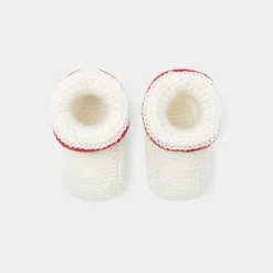 Chaussons Love Maille Collection Solidaire - blanc/rouge