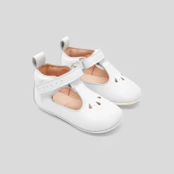 Chaussons souples salomés bébé fille - blanc jacadi
