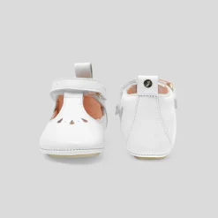 Chaussons souples salomés bébé fille - blanc jacadi