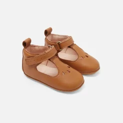 Chaussons souples salomés bébé - naturel