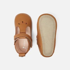 Chaussons souples salomés bébé - naturel