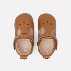 Chaussons souples salomés bébé - naturel