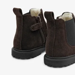 Chelsea boots fourrées bébé garçon - marron