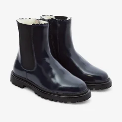 Chelsea boots fourrées enfant fille - marine jacadi