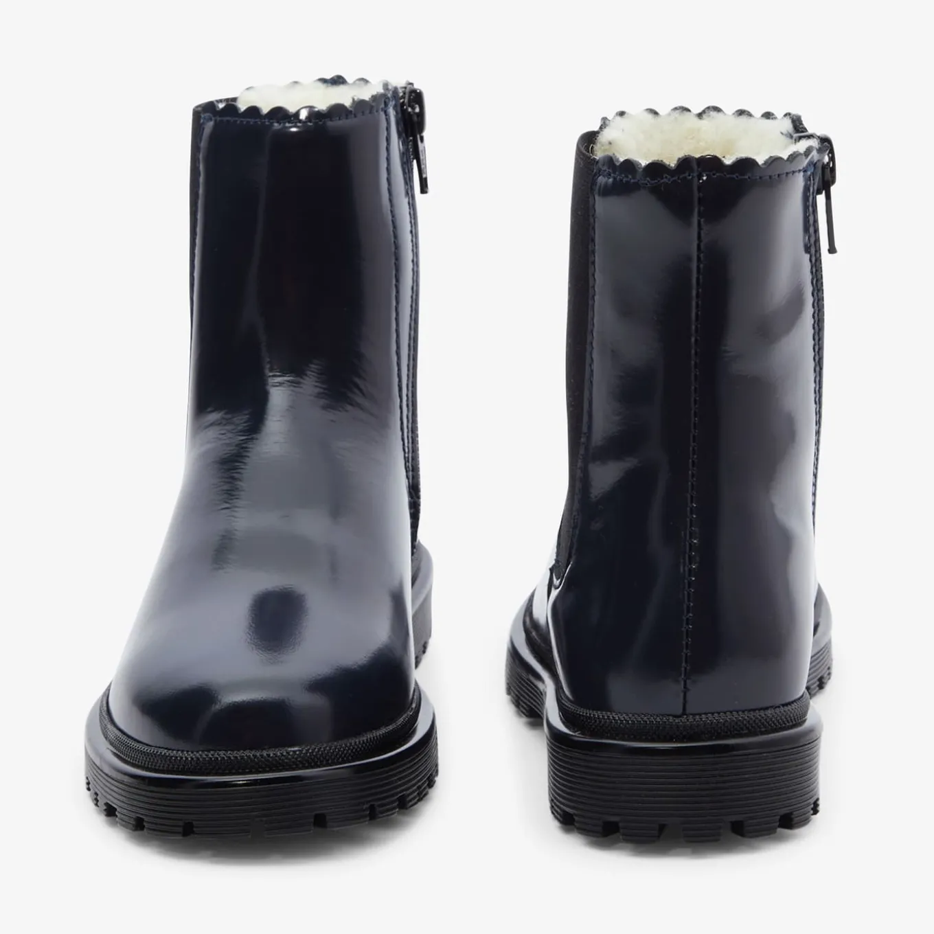 Chelsea boots fourrées enfant fille - marine jacadi