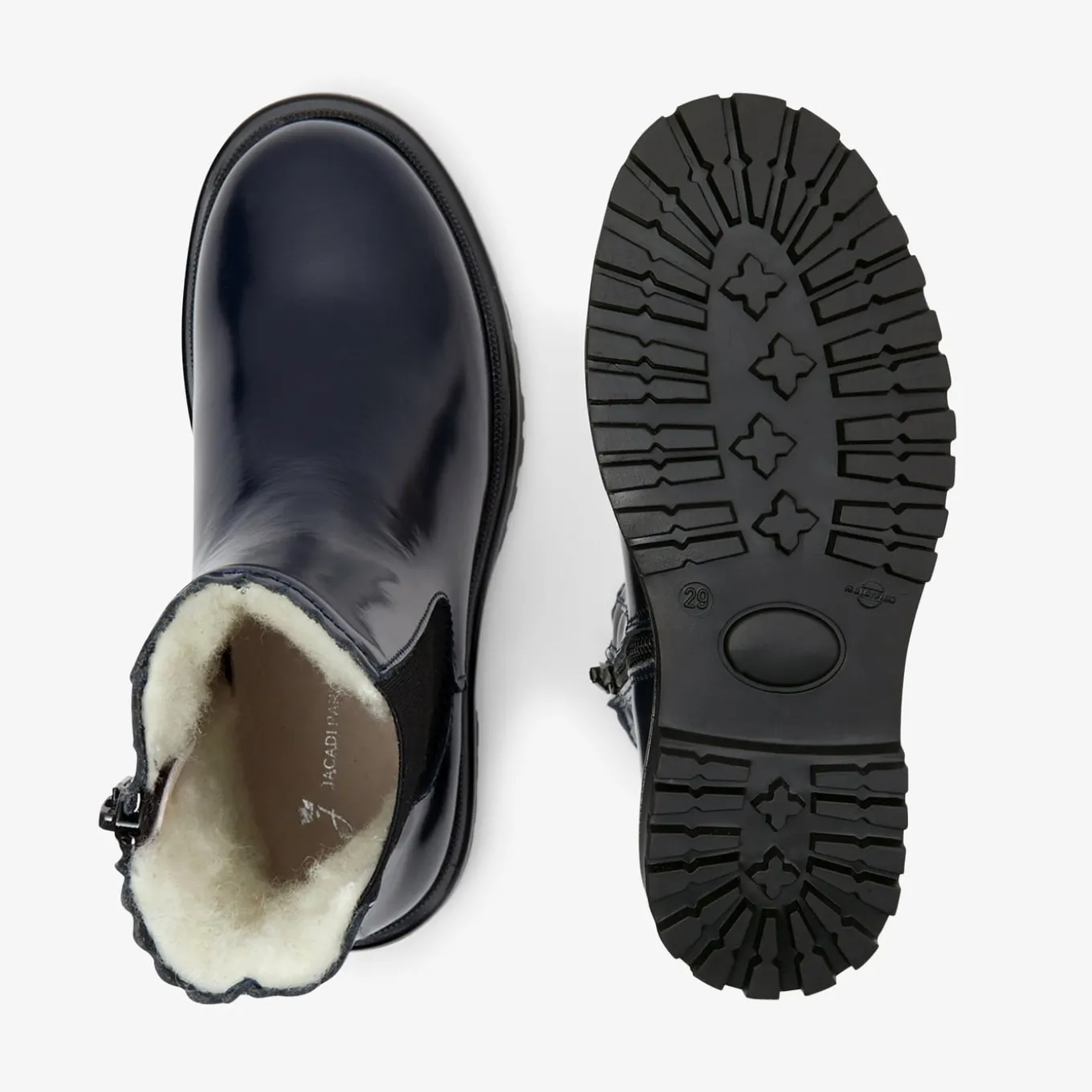 Chelsea boots fourrées enfant fille - marine jacadi