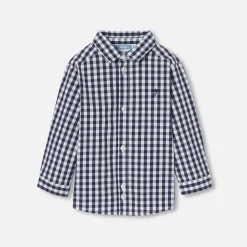 Chemise à carreaux bébé garçon - blanc/marine