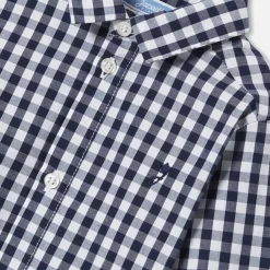 Chemise à carreaux bébé garçon - blanc/marine