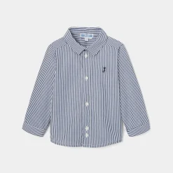 Chemise à rayures bébé garçon - blanc/bleu