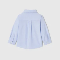 Chemise bébé garçon en Oxford - bleu/blanc