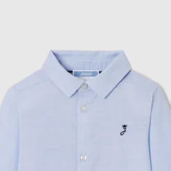 Chemise bébé garçon en Oxford - bleu/blanc