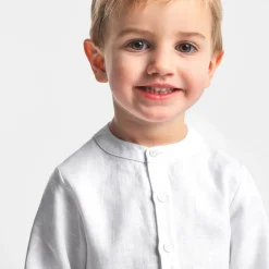 Chemise en lin bébé garçon - blanc jacadi