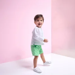 Chemise en lin bébé garçon - blanc jacadi