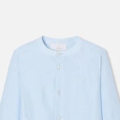 Chemise en lin enfant garçon - bleu toile