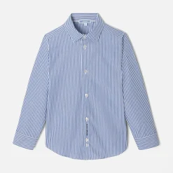 Chemise enfant à rayures - blanc/bleu
