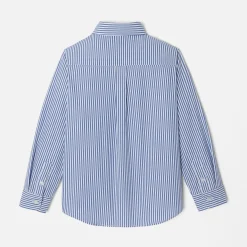 Chemise enfant à rayures - blanc/bleu