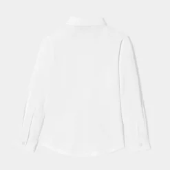 Chemise enfant garçon en coton mercerisé - blanc jacadi