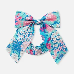 Chouchou enfant fille Liberty - rose/vert